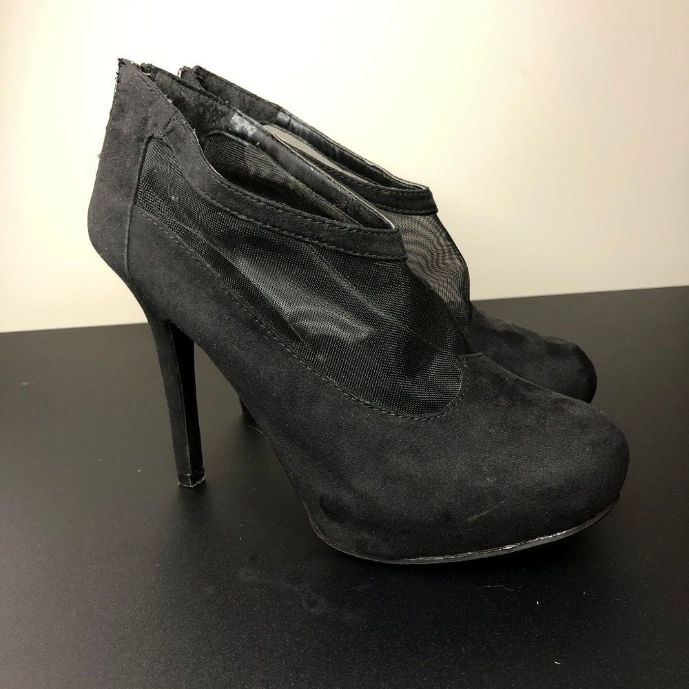 MADELINE platform pump stiletto mesh bootie 7.5